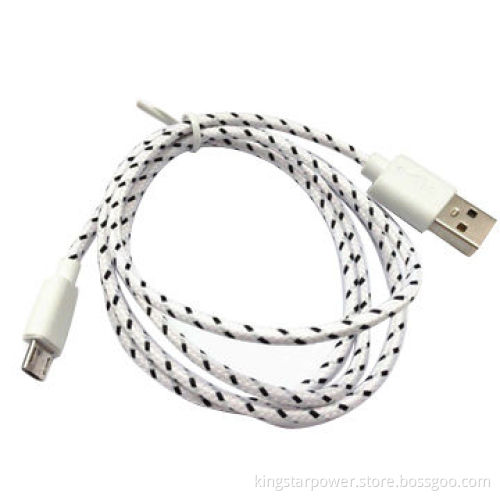 Fabric Braided Micro USB Data Cable for Samsung Galaxy S2/S3/S4/S5 i9300, HTC, LG, Nokia, BlackBerry